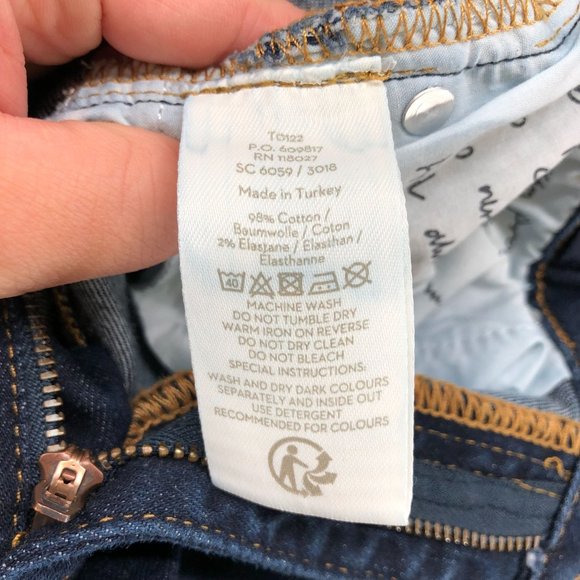 Boden Womens Trafalgar Straight Leg Jeans Size 4P Blue Dark Wash Mid Rise - Picture 9 of 12